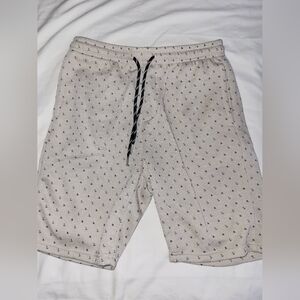 Men's Beige Anchor Print Shorts